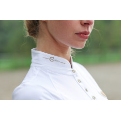 Polo de concours femme Goldana Covalliero Blanc Polo de concours femme Goldana Covalliero Blanc