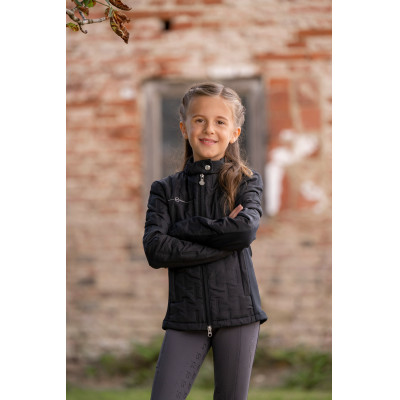 Veste bi-matière enfant Covalliero Noir
