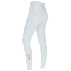 Pantalon Janne x PinkRibbon grip genoux femme Covalliero Blanc