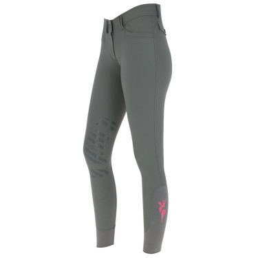 Pantalon Janne x PinkRibbon grip genoux femme Covalliero Graphite Gris Pantalon Janne x PinkRibbon grip genoux femme Covalliero Graphite Gris