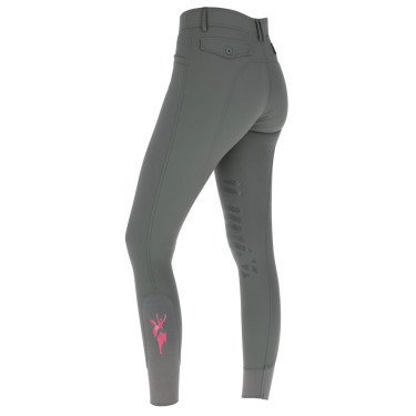 Pantalon Janne x PinkRibbon grip genoux femme Covalliero Graphite Gris Pantalon Janne x PinkRibbon grip genoux femme Covalliero Graphite Gris