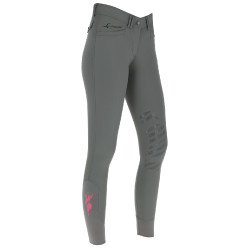 Pantalon Janne x PinkRibbon grip genoux femme Covalliero Graphite Gris Pantalon Janne x PinkRibbon grip genoux femme Covalliero Graphite Gris