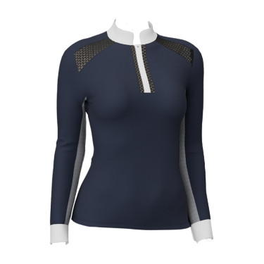 Polo de concours LeMieux Camille manches longues Marine ancien modèle Bleu marine