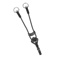 Martingale LeMieux élastique avec protection de poitrail Noir / argent