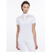 Polo de concours Emily LeMieux manches courtes Blanc