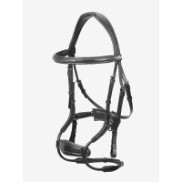 Bridon LeMieux Kudos muserolle anatomique réglable Noir / argent