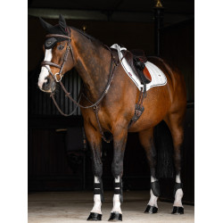 Tapis de selle LeMieux Loire Close Contact Square CSO Blanc ancien modèle