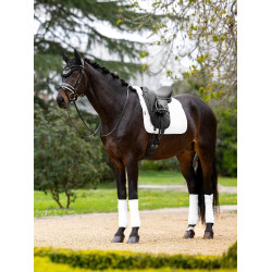 Tapis Amortisseur LeMieux Merino+ Lined Suede Dressage Square Blanc / blanc