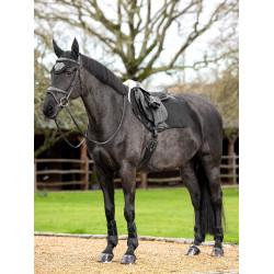 Tapis Amortisseur LeMieux Merino+ Lined Suede EuroJump Square Noir / naturel