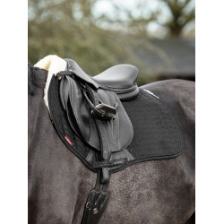 Tapis Amortisseur LeMieux Merino+ Lined Suede EuroJump Square Noir / naturel