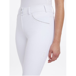 Pantalon LeMieux Lottie fond intégral suédine Blanc Pantalon LeMieux Lottie fond intégral suédine Blanc