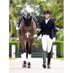 Pantalon LeMieux Lottie fond intégral suédine Blanc Pantalon LeMieux Lottie fond intégral suédine Blanc