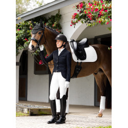 Pantalon LeMieux Lottie fond intégral suédine Blanc Pantalon LeMieux Lottie fond intégral suédine Blanc