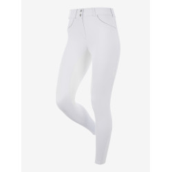 Pantalon LeMieux Lottie fond intégral suédine Blanc Pantalon LeMieux Lottie fond intégral suédine Blanc