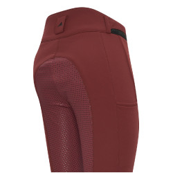 Pantalon d'équitation Easy rider Queen Diamond Fond silicone grip Zinfadel Bordeaux