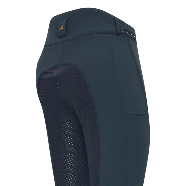 Pantalon d'équitation Easy rider Queen Diamond Fond silicone grip Marine Bleu marine
