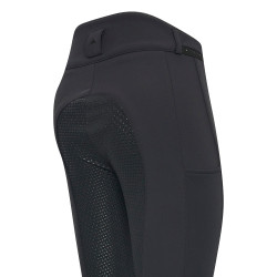 Pantalon d'équitation Easy rider Queen Diamond Fond silicone grip Noir