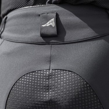 Pantalon d'équitation Easy rider Queen Diamond Fond silicone grip Noir