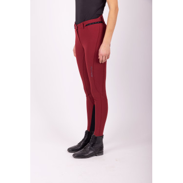 Pantalon d'équitation Easy rider Queen Diamond Fond silicone grip Grenade Rose