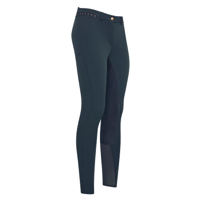 Pantalon d'équitation Easy Rider Queen Diamond Fond de peau Marine