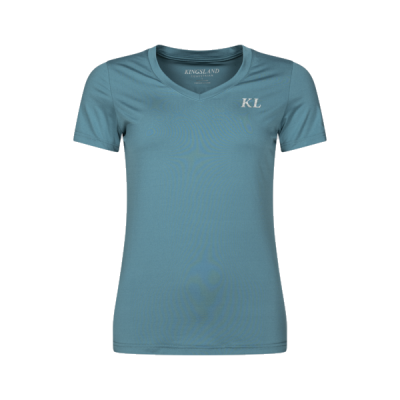 T-shirt Col en V femme Kingsland Bleu canard