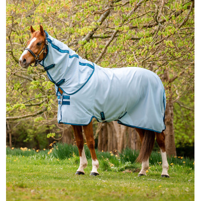 Couverture anti-mouches Horseware Amigo Bug Rug 0g Bleu azure / marine / bleu électrique