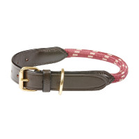 Collier pour chien Weatherbeeta cuir et corde Bordeaux / marron Collier pour chien Weatherbeeta cuir et corde Bordeaux / marron