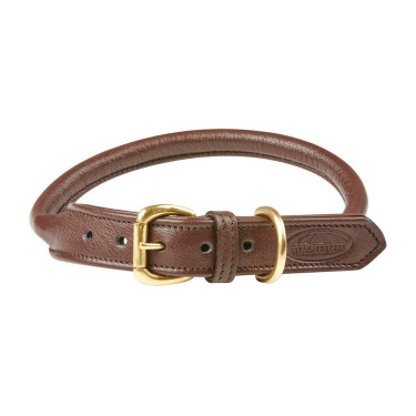 Collier pour chien Weatherbeeta cuir rond Marron