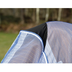 Couverture anti-mouches WeatherBeeta ComFiTec Ripshield Plus Blanc / bleu Couverture anti-mouches WeatherBeeta ComFiTec Ripshield Plus Blanc / bleu