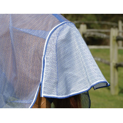 Couverture anti-mouches WeatherBeeta ComFiTec Ripshield Plus Blanc / bleu Couverture anti-mouches WeatherBeeta ComFiTec Ripshield Plus Blanc / bleu