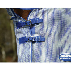 Couverture anti-mouches WeatherBeeta ComFiTec Ripshield Plus Blanc / bleu Couverture anti-mouches WeatherBeeta ComFiTec Ripshield Plus Blanc / bleu