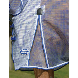 Couverture anti-mouches WeatherBeeta ComFiTec Ripshield Plus Blanc / bleu Couverture anti-mouches WeatherBeeta ComFiTec Ripshield Plus Blanc / bleu