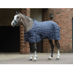 Couverture d'écurie 200g Saxon 1200D Bleu marine à carreaux Motifs Couverture d'écurie 200g Saxon 1200D Bleu marine à carreaux Motifs