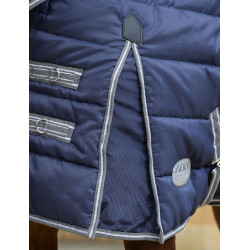 Couverture d'écurie Weatherbeeta Combo Channel Quilt II Bleu foncé / gris / blanc Couverture d'écurie Weatherbeeta Combo Channel Quilt II Bleu foncé / gris / blanc