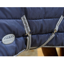 Couverture d'écurie Weatherbeeta Combo Channel Quilt II Bleu foncé / gris / blanc Couverture d'écurie Weatherbeeta Combo Channel Quilt II Bleu foncé / gris / blanc