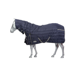 Couverture d'écurie Weatherbeeta Combo Channel Quilt II Bleu foncé / gris / blanc Couverture d'écurie Weatherbeeta Combo Channel Quilt II Bleu foncé / gris / blanc