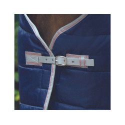 Couverture d'écurie 110g Weatherbeeta ComFiTec 210D Channel Bleu marine / argent / rouge