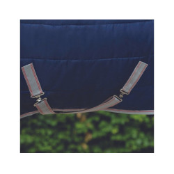 Couverture d'écurie 110g Weatherbeeta ComFiTec 210D Channel Bleu marine / argent / rouge