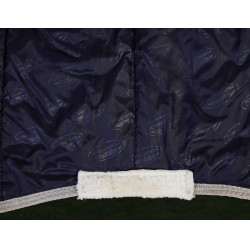 Couverture d'écurie 110g Weatherbeeta ComFiTec 210D Channel Bleu marine / argent / rouge