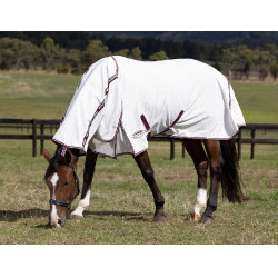 Couverture d'été Weatherbeeta Hybrid combo Blanc / marron