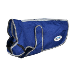 Couverture pour chien Weatherbeeta Deluxe ComFiTec Bleu foncé / gris / blanc