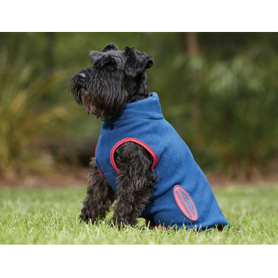 Couverture pour chien Weatherbeeta polaire ComFiTec Bleu marine / rouge