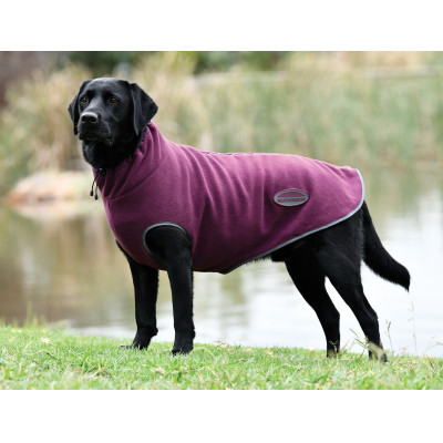 Couverture pour chien Weatherbeeta polaire ComFiTec Bordeaux / gris