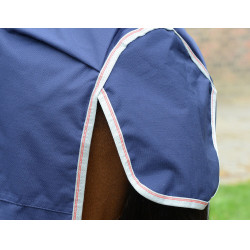 Couverture 220g Weatherbeeta avec Cou ComFiTec Essential Bleu marine / argent / rouge Couverture 220g Weatherbeeta avec Cou ComFiTec Essential Bleu marine / argent / rouge