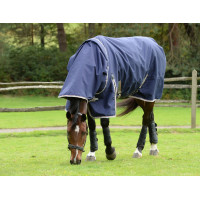 Couverture 50g Weatherbeeta avec Cou ComFiTec Essential Bleu marine / argent / rouge