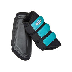 Guêtres de cross Weatherbeeta antérieur Noir / turquoise