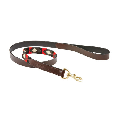 Laisse pour chien Weatherbeeta cuir Polo Marron cowdray / noir / rouge / blanc