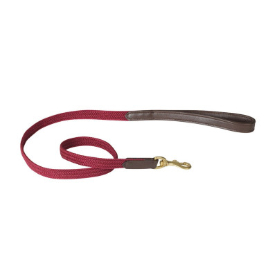 Laisse pour chien Weatherbeeta cuir tressé Marron / bordeaux