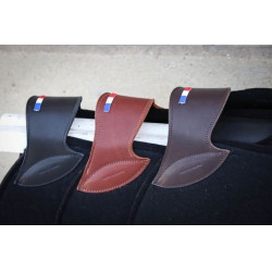 Amortisseur Jump'In feutre noir et cuir Havane Marron Amortisseur Jump'In feutre noir et cuir Havane Marron