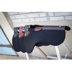 Amortisseur Jump'In feutre noir et cuir Havane Marron Amortisseur Jump'In feutre noir et cuir Havane Marron